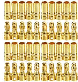 3.5mm Bullet Banana Connector Plug High Quality Brushless Motor Banana Plugs Bullet Connecter Plated For RC Battery ESC Motor