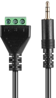 3.5mm Gold-plated 3 Pole Stereo Male Plug to 3Pin AV Screw Audio Video Shield 30cm Balun Terminal Jack Connector Adapter Cable