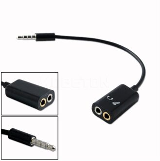 3.5mm hoofdtelefoon mic audio splitter kabel vrouwelijke om dual man converter adapter