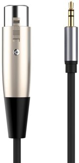 3.5Mm Jack Naar Xlr Kabel 1.5M Man-vrouw Professionele Audio Kabel Voor Mixer Microfoons Luidsprekers Computer Mobiel
