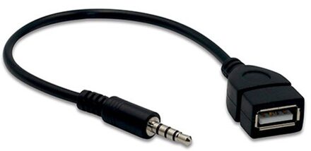 3.5mm Male Audio AUX Jack naar USB 2.0 Type A Vrouwelijke OTG Converter Adapter Kabel