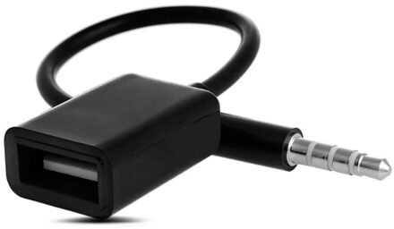 3.5Mm Male Aux Audio Plug Jack Naar Usb 2.0 Female Converter Cable Cord Fr Auto MP3