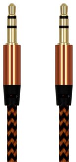 3.5Mm Plug Auto Aux Male Naar Male Audio Kabel Voor Laptop Telefoon Ipad MP3 Audio Kabel Bedrade Multi Kleur digitale Kabel Snoer bruin