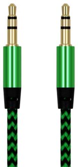 3.5Mm Plug Auto Aux Male Naar Male Audio Kabel Voor Laptop Telefoon Ipad MP3 Audio Kabel Bedrade Multi Kleur digitale Kabel Snoer groen