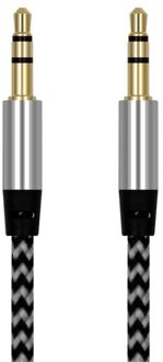 3.5Mm Plug Auto Aux Male Naar Male Audio Kabel Voor Laptop Telefoon Ipad MP3 Audio Kabel Bedrade Multi Kleur digitale Kabel Snoer zilver