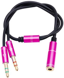 3.5Mm Stereo Koptelefoon Hoofdtelefoon Audio Y Splitter Jack 1 Female Naar 2 Mannelijke Met Microfoon Adapter Kabel Voor Telefoon computer MP3 Speler