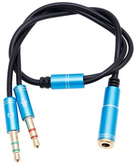 3.5Mm Stereo Koptelefoon Hoofdtelefoon Audio Y Splitter Jack 1 Female Naar 2 Mannelijke Met Microfoon Adapter Kabel Voor Telefoon computer MP3 Speler