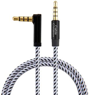 3.5mm TRRS Audio Kabel, cableCreation 90 Graden Haakse Male naar Male 4 Pole Stereo Aux Kabel (Microfoon Compatibel) 0.45m