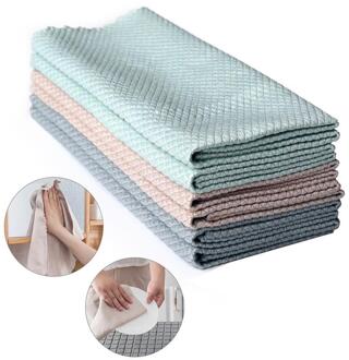 3/5Pc Reinigingsdoekje Speciale Vis Schaal Veeg Doek Anti-Vet Veeg Rag Super Absorberende Home Wassen schotel Keuken Schoonmaken Handdoek 5stk