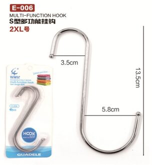 3/5Pc Rvs S-Vorm Haak Keuken Slaapkamer Multifunctionele Reling S Hanger Haak Sluiting houder Haken Opknoping Opslag Gereedschap 006