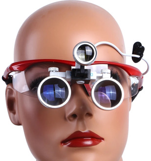 3.5X Magnification Binocular Dental Loupe Surgery Surgical Magnifier with Headlight LED Light Medical Operation Loupe Lamp