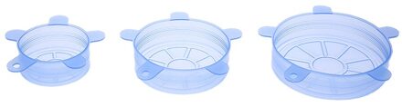 3/6/12Pcs Silicone Stretch Deksels Herbruikbare Kookgerei Pan Kom Pot Voedsel Verse Afdichting Cover Stretch Silicone deksel Keuken Siliconen Cover 3stk