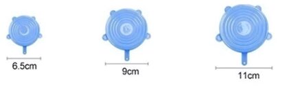 3/6/12Pcs Silicone Stretch Deksels Universele Deksel Siliconen Kom Pot Deksel Siliconen Cover Pan Koken Voedsel verse Cover Magnetron Cover 3stk ronde