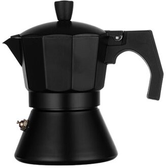 3/6 Koffie Cups Koffiezetapparaat Aluminium Italiaanse Moka Espresso Cafeteira Percolator Pot Express Moka Koffie Pot Kookplaat TSLM1 zwart 3Cups