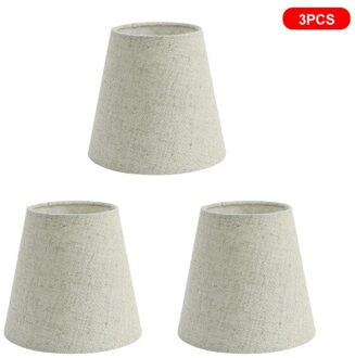 3/6 Stukken Stof Lampenkap Voor Tafellamp Floor Light Wandlamp Moderne Doek Schaduw Muur Gemonteerde Bedlampje ijzer Beige 3stk