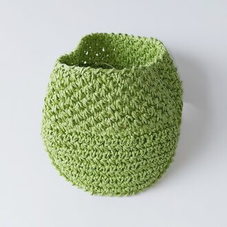 3-7 Jaar Oude Meisjes Strooien Hoed Baby Meisje Jongen Zomer Hoed Jongen Kid Zonneklep Lege Zon hoed Outdoor Strand Hoed groen