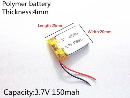 3.7 V 150 mAh 402025 Lithium Polymeer Li-Po li ion Oplaadbare Batterij cellen Voor Mp3 MP4 MP5 GPS PSP mobiele bluetooth