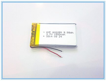 3.7 V, 1500 mAH, [603255] PLIB; polymeer lithium-ion/Li-Ion batterij voor dvr, GPS, mp3, mp4, mobiele telefoon, luidspreker