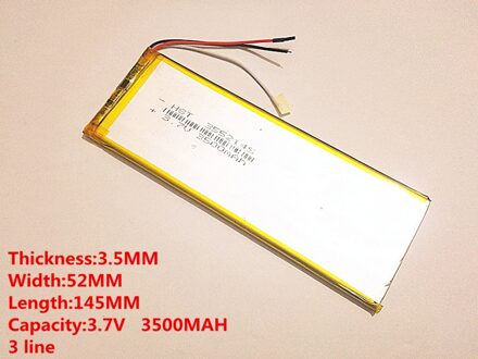 3.7 V 3500 mAh 3552145 Lithium Polymeer Li-Po Oplaadbare Batterij Voor MP5 GPS DVD E-Book Tablet PC mobiele telefoon video game
