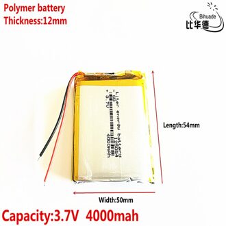 3.7 V 4000 mAh 125054 lithium polymeer MP3 MP4 navigatie-instrumenten klein speelgoed