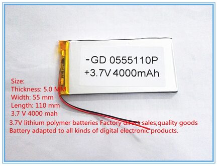 3.7 V lithium polymeer batterij 4000 mah grote capaciteit PDA tablet PC MID 5055110