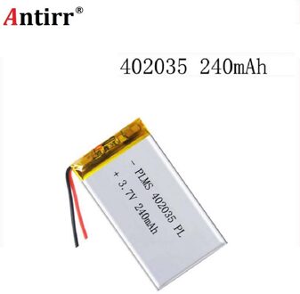 3.7 V Lithium Polymeer Batterijen 042035 402035 250 Mah MP3 Mp4'ta MP5 Klein Speelgoed