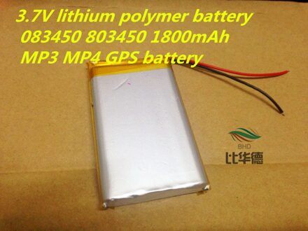 3.7 V tablet batterij 083450 803450 1800 mAh MP3 MP4 GPS Bluetooth 8*34*50mm lithium batterij kleine stereo bluetooth