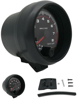 3.75 Inch Auto Toerenteller Zwart Oppervlak En Shell Gewijzigd Met Inter Shift Light Led Auto Meter Racing Meter