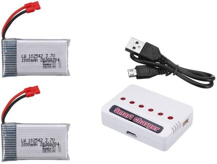 3.7V 1000Mah 102542 Lipo Batterij Voor Syma X5HC X5HW X5UW X5UC Rc Quadcopter Drone Onderdeel wit