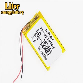 3.7V 1000Mah 383562 Lithium Polymeer Li-Po Li Ion Oplaadbare Batterij Cellen Voor Mp3 MP4 MP5 Gps mobiele Bluetooth