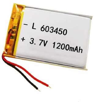 3.7V 1200Mah 603450 Lithium Li-Ion Polymeer Batterij Voor Gps Psp Dvd MP4 Mobiele Video Game E-Boeken pad Tablet Pc Bluetooth Speaker