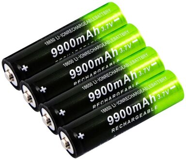 3.7V 18650 9900Mah Oplaadbare Batterijen Hoge Capaciteit Cilindrische Li-Ion Batterij Voor Zaklamp Speelgoed Digitale Batterijen 4stk