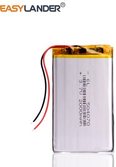 3.7V,2000Mah, 504070 Lithium Polymeer Ion/Li-Ion Batterij Voor Speelgoed, Power Bank, gps, Mp3, Mp4
