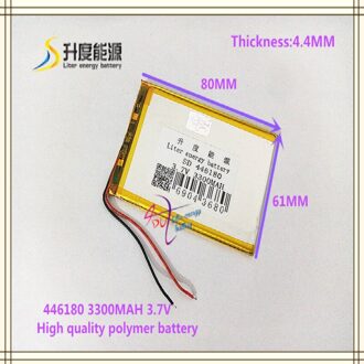 3.7V 3300mAH 446180 Polymer lithium ion/Li-Ion batterij voor tablet pc mobiele telefoon POWER BANK MP4