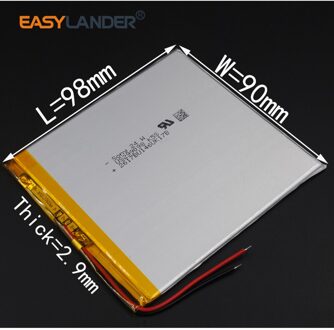 3.7V 3500Mah Oplaadbare Li Polymer Li-Ion Batterij Voor 7 Inch 9 Inch Tablet Pc Bluetooth Notebook Power Bank 299098 3090100