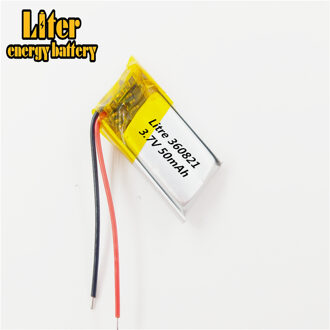3.7V 50Mah 360821 Lithium-polymeer Lipo Oplaadbare Batterij Li Ion Li-Polymeer Voor Diy Mp3 Bluetooth Recorder hoofdtelefoon