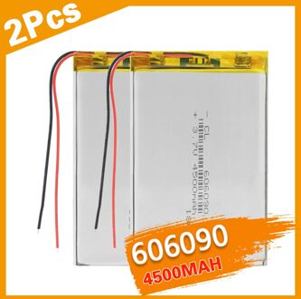 3.7V 60609 Model Li-Polymeer Batterij Li Ion 2Pcs 4500Mah Oplaadbare Batteria Mobiele Vervanging voor Camera Power Bank