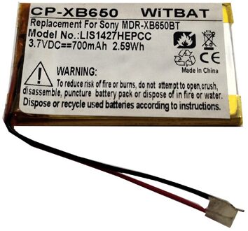3.7V 700Mah Li-Polymeer Batterij Geschikt Voor Sony DP-RF6500, MDR-DS6500 Headset Batterij Oplaadbare Vervanging LIS1427HNPCS