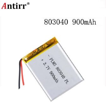 3.7V 900 Mah 803040 Lithium Polymeer Li-Po Ion Oplaadbare Batterij Voor Mp3 MP4 MP5 Gps Psp Mobiele pocket Pc E-Books Bluetooth