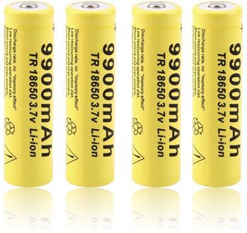 3.7V 9900Mah 18650 Batterij Gtf 18650 Batterij Li-Ion Batterij 9900Mah 3.7V Oplaadbare Batterij 4stk