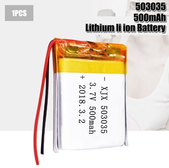 3.7V Lipo Cellen 503035 500Mah Lithium Polymer Oplaadbare Batterij Voor MP3 MP4 Gps Bluetooth Headset Dvd Led Lamp E-Book 1stk