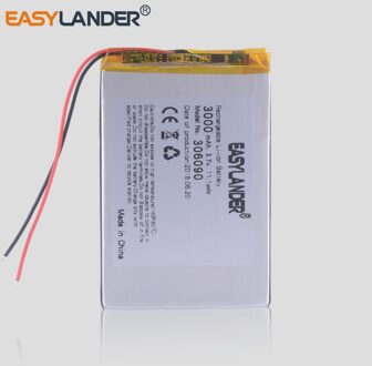 3.7V Lipo Lithium-polymeer Batterijen 306090 3000Mah Voor 7 Inch Tablet Pc Universele Batterij E-Book