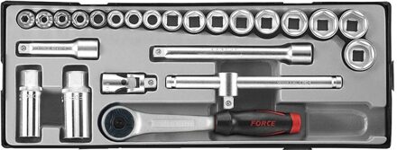 3/8" Doppenset 6-kant 24 delig T3251725