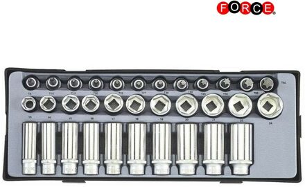 3/8" Doppenset 6-kant 33 delig T3331