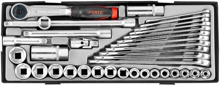 3/8" Doppenset 6-kant 36 delig T3361