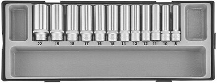 3/8" Doppenset lang 6-kant 12 delig T3121