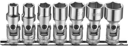 3/8" Kniegewricht doppenset SAE 7 delig 30710S