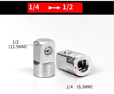 3/8 "Tot 1/4" 1/2 Inch Drive Ratchet Converter Socket Adapter Converter Reducer Air Impact Dopsleutel Adapter Hand reparatie Tool F