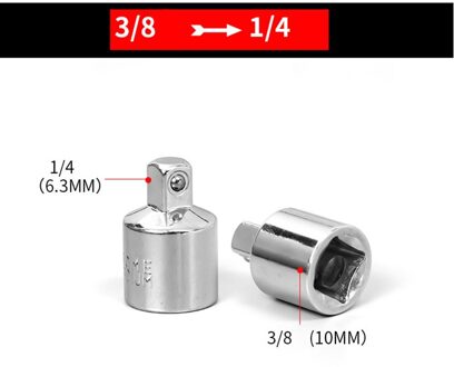 3/8 "Tot 1/4" 1/2 Inch Drive Ratchet Converter Socket Adapter Converter Reducer Air Impact Dopsleutel Adapter Hand reparatie Tool