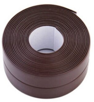 3.8Cm X 3.2M Zelfklevende Keuken Badkamer Keramische Stickers Tape Waterdicht Anti-Vocht Pvc Muur Hoek lijn Sink Sticker Bruin